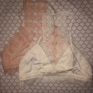 NEW! AERIE Set of 2 Lace Bralettes